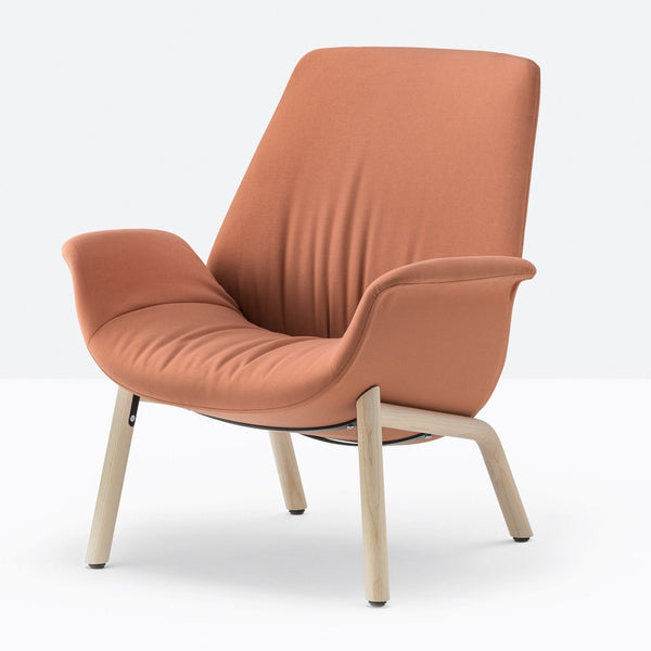 ILA Lounge Armchair with Wooden legs w/o Headrest - TB Contract Furniture PEDRALI