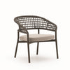 PLINTO commercial-quality outdoor lounge chair by Varaschin, ideal for hotel, restaurant, and hospitality outdoor spaces.