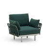 EMMA CROSS commercial-quality outdoor lounge chair by Varaschin, ideal for hotel, restaurant, and hospitality outdoor spaces.