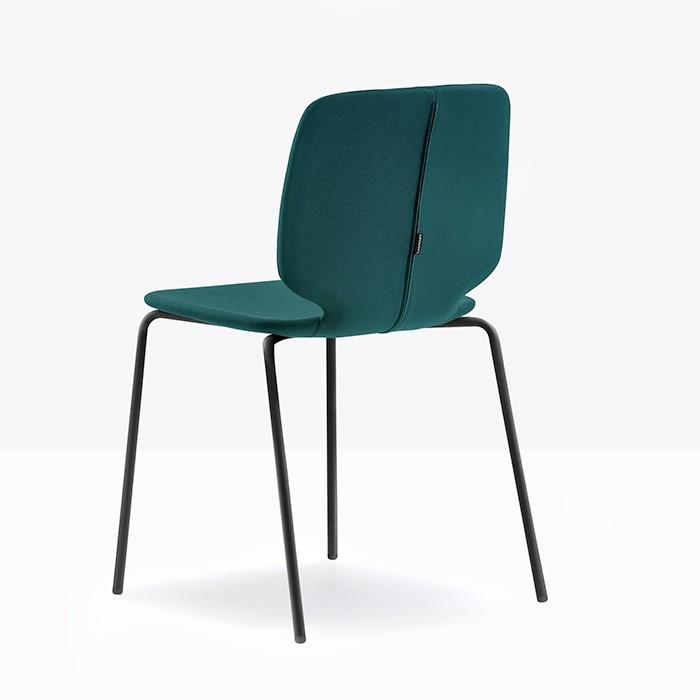 BABILA Side Chair Upholstered w steel tube frame Ø16mm - TB Contract Furniture PEDRALI