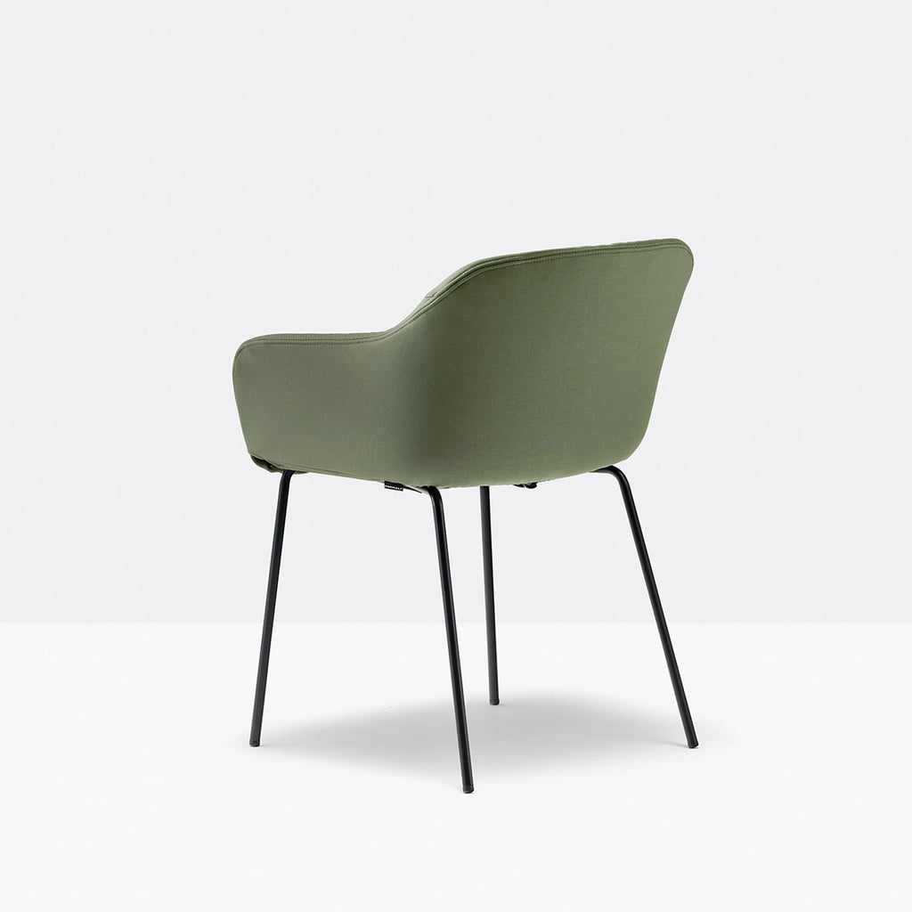 BABILA XL Armchair from Recycled materails w Tubular steel legs - TB Contract Furniture PEDRALI