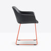 BABILA XL Armchair in polypropylene shell w steel rod sled frame - TB Contract Furniture PEDRALI