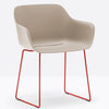 BABILA XL Armchair in polypropylene shell w steel rod sled frame - TB Contract Furniture PEDRALI