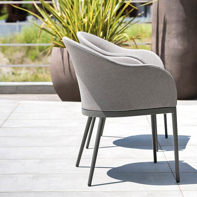contract quality outdoor padded dining chair – Ergonomia Furniture