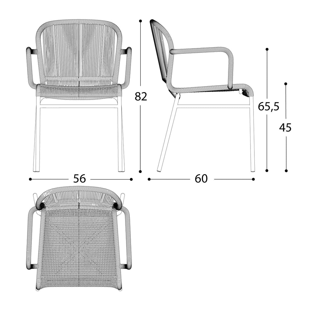 CRICKET Chair with armrests - TB Contract Furniture VARASCHIN