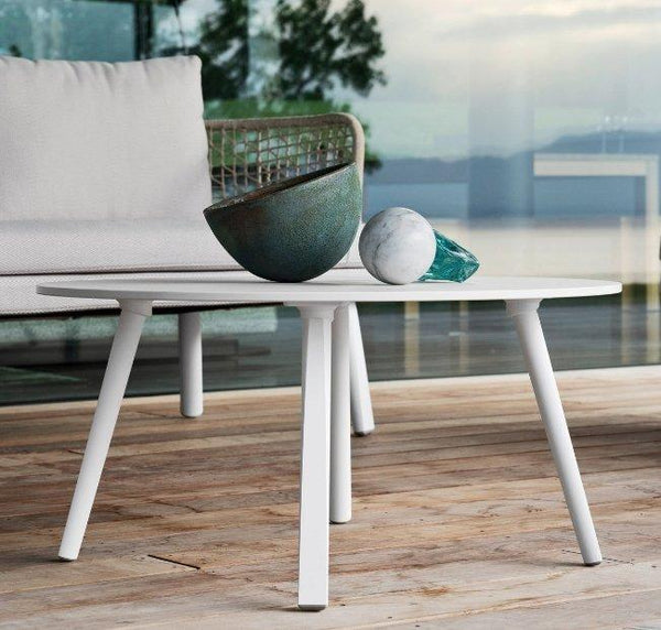 EMMA D80 Coffee Table w/aluminum legs, hpl - TB Contract Furniture VARASCHIN