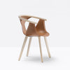 FOX Armchair w/ solid ash legs and leather - TB Contract Furniture PEDRALI