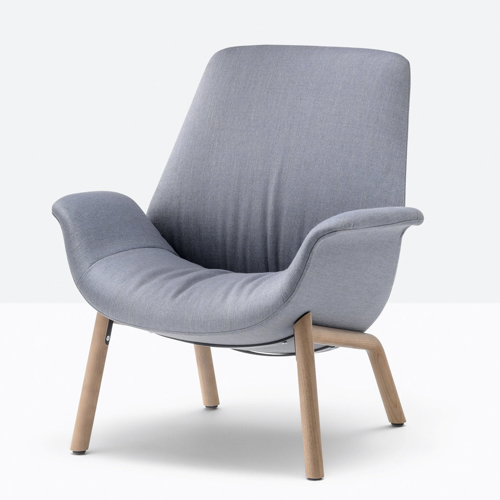 ILA Lounge Armchair with Wooden legs w/o Headrest - TB Contract Furniture PEDRALI