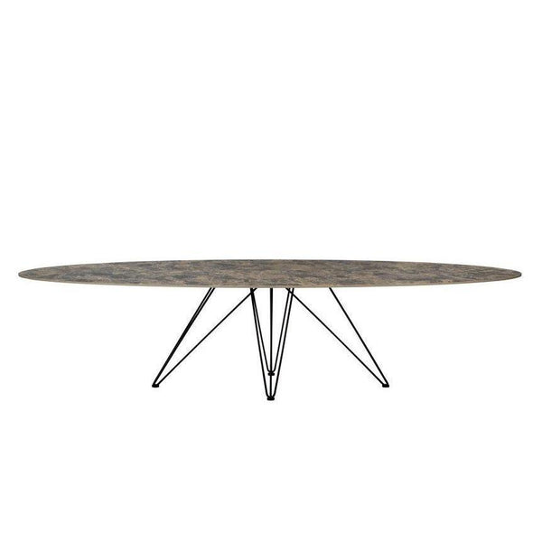 WIRE Outdoor Dining Table w/Oval Top - TB Contract Furniture JOLI